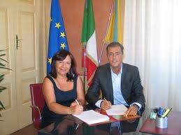 Mauro Morri con l'assessore provincile Meris Soldati